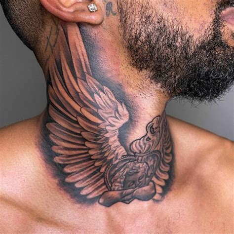 front neck tattoo ideas|back neck tattoos men.